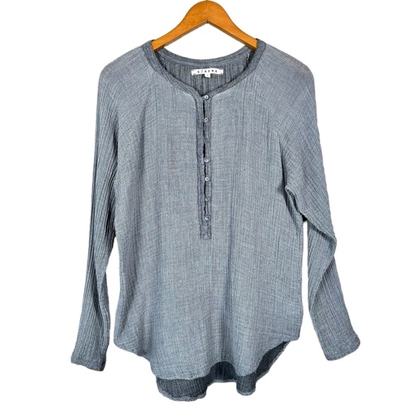 XiRENA Hemingway Gauze Textured Long Sleeve Henley Top - Picture 11 of 11